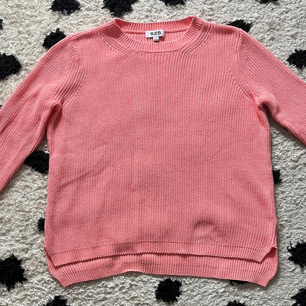 525 America size SMALL Emma Coral Crew Neck Sweater - Picture 2 of 12